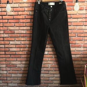 Anne Klein Women's Straight Leg Black Jeans